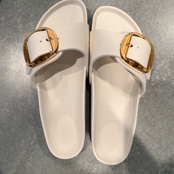 Birkenstock Shoes - Birkenstock Madrid Big Buckle EVA 🤍
White • Size 39 • NIB (new in box)